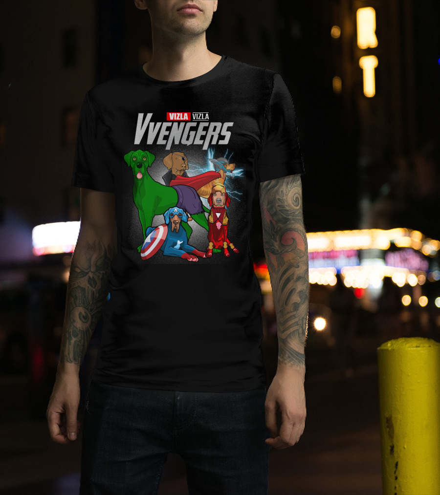 Vizla Vvengers Vizla Dogs Superhero T-Shirt