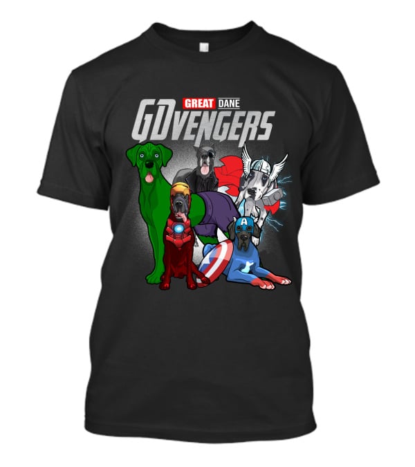 GDvengers Great Dane Superhero Dogs Avengers T-Shirt