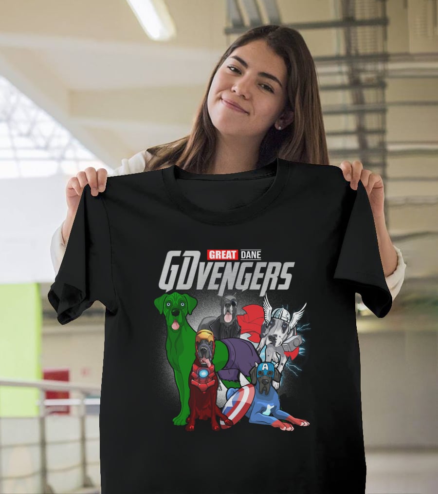 GDvengers Great Dane Superhero Dogs Avengers T-Shirt