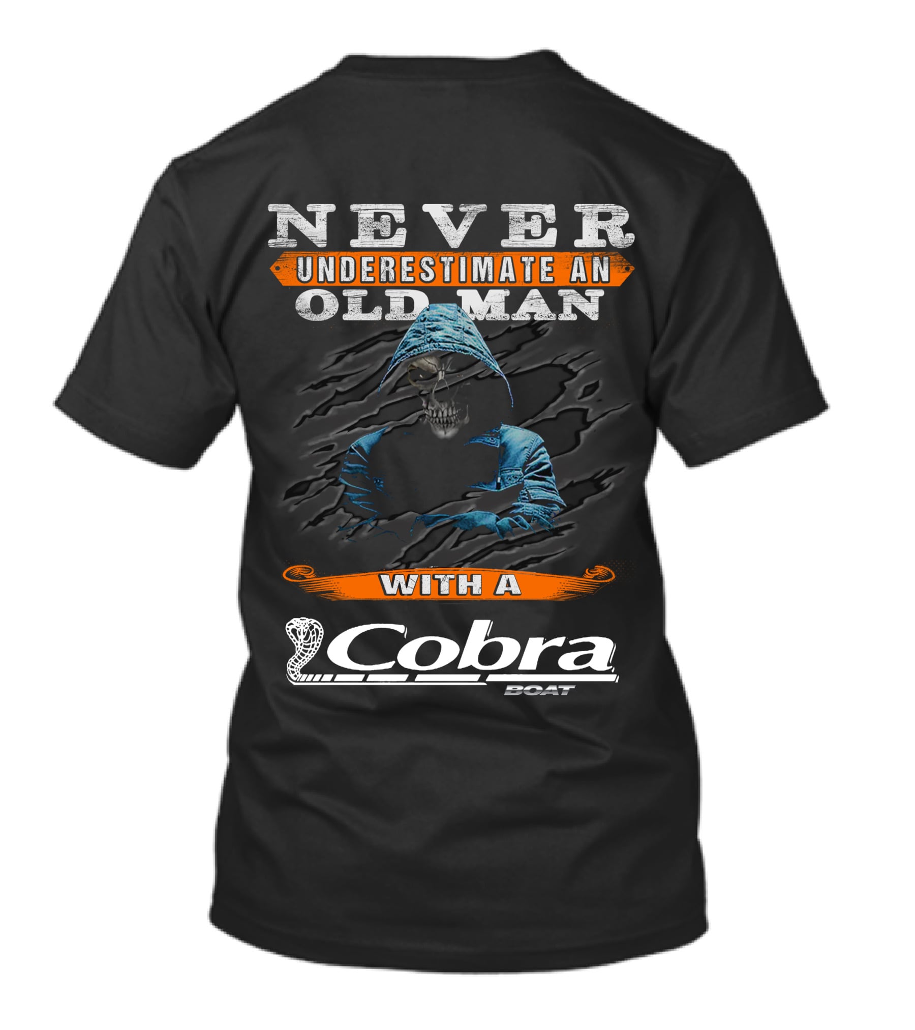 NEVER UNDERESTIMATE AN OLD MAN WITH A COBRA BOAT T-Shirt
