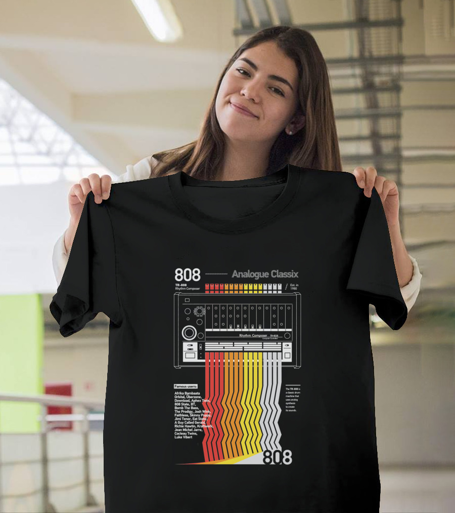 808 Analogue Classix Rhythm Composer TB-808 Famous Users Est. 1980 T-Shirt