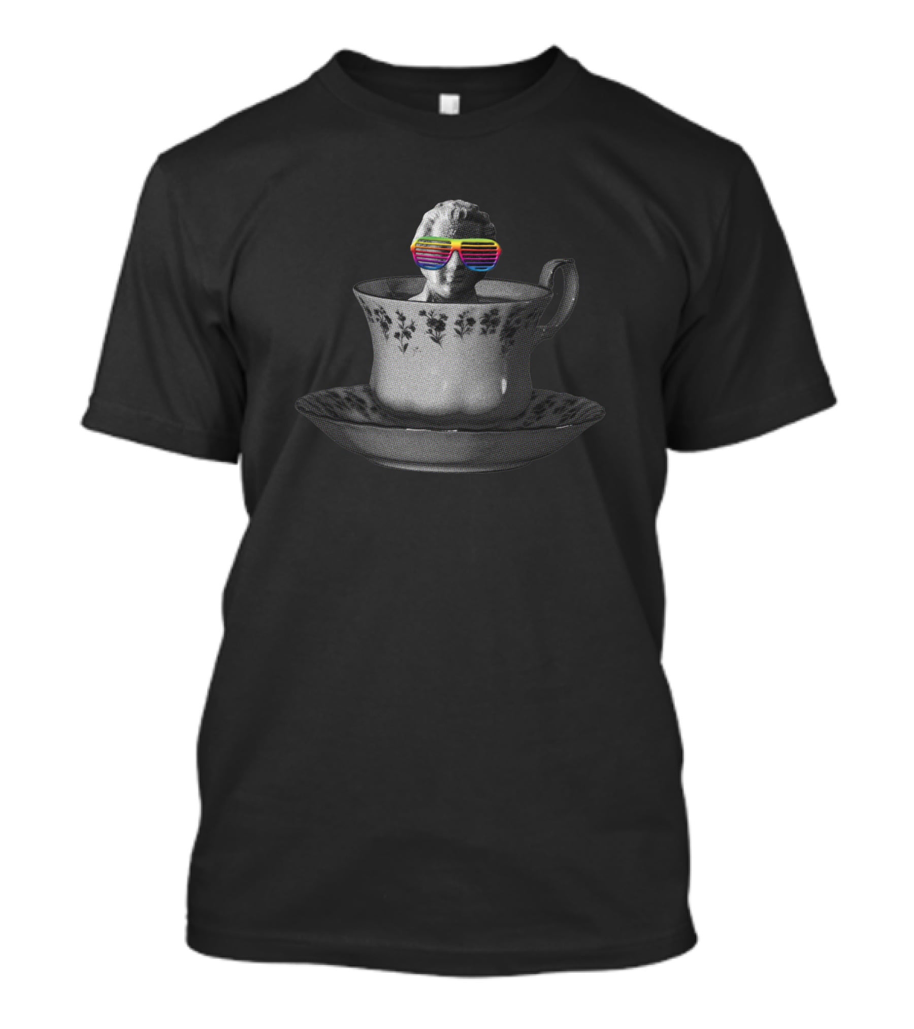 Bust In Teacup With Rainbow Sunglasses T-Shirt