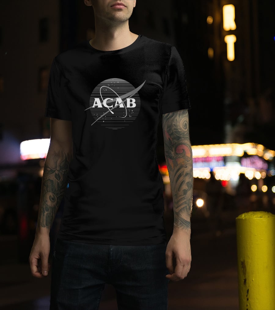 ACAB Meatball Saturn Rings Goths T-Shirt