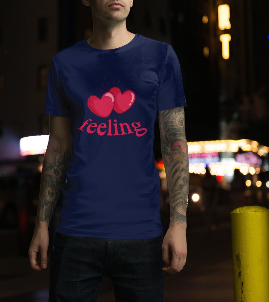 Feeling With Red Hearts Iconic T-Shirt