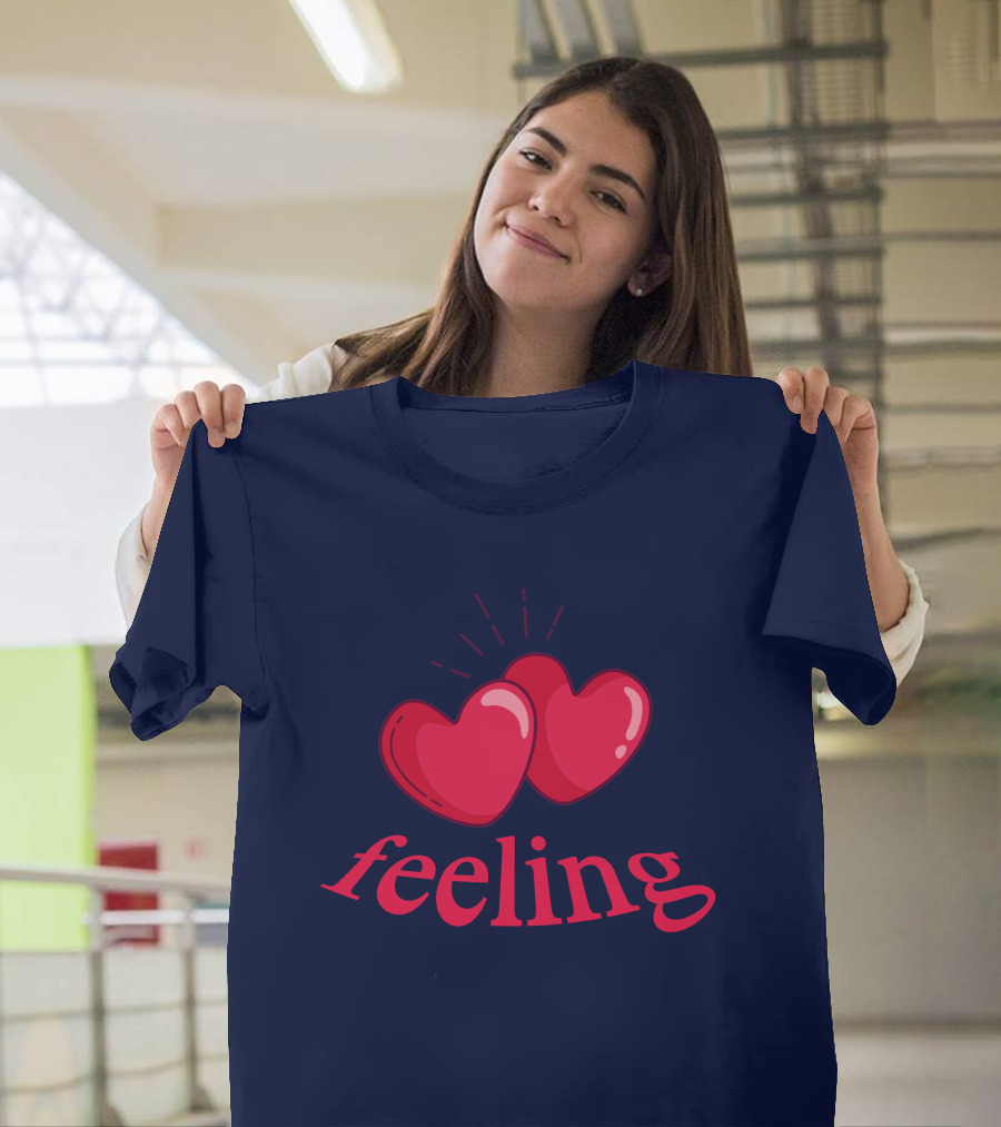 Feeling with Red Hearts Iconic T-Shirt