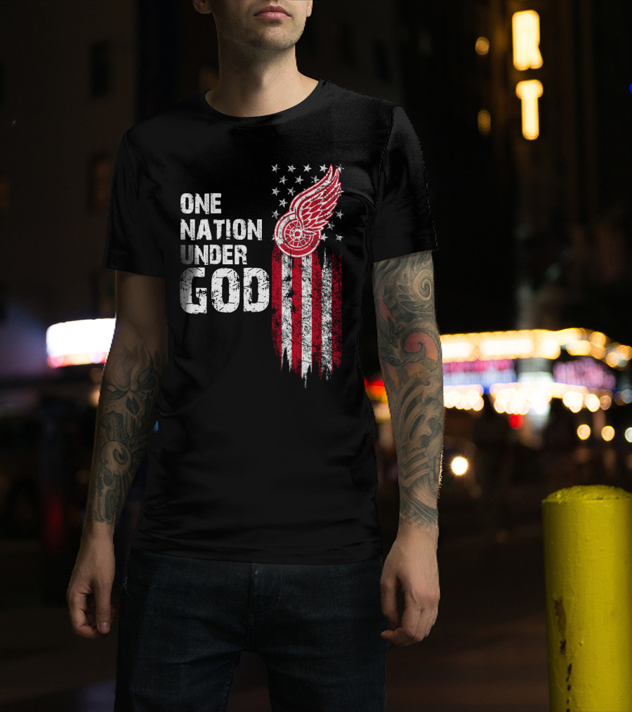 Detroit Red Wings One Nation Under God T-Shirt