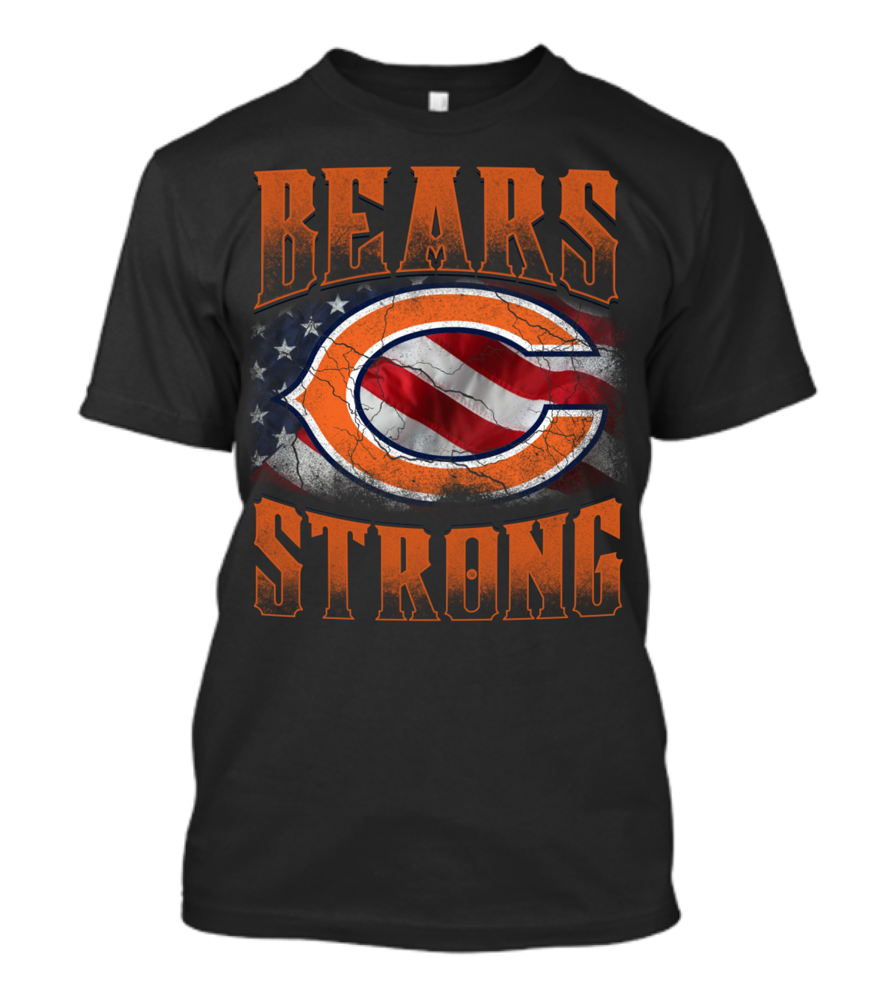 Bears Strong Chicago C Flag American Flag T-Shirt