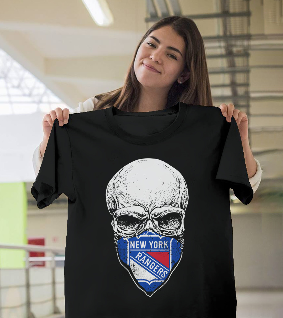 New York Rangers Skull Mask T-Shirt