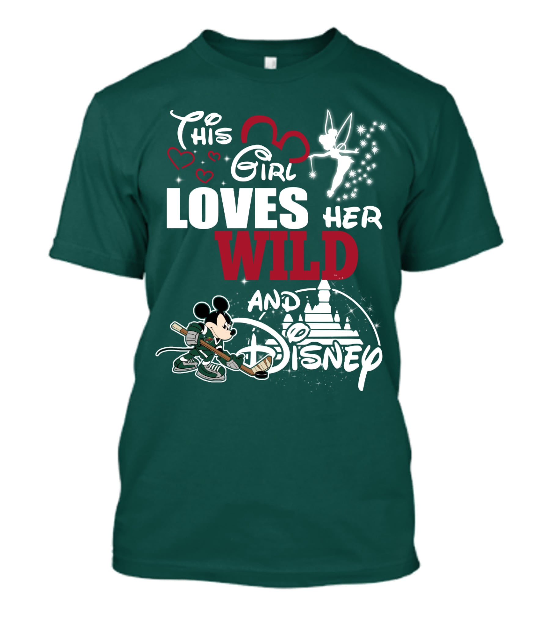 This Girl Loves Her Minnesota Wild And Disney T-Shirt