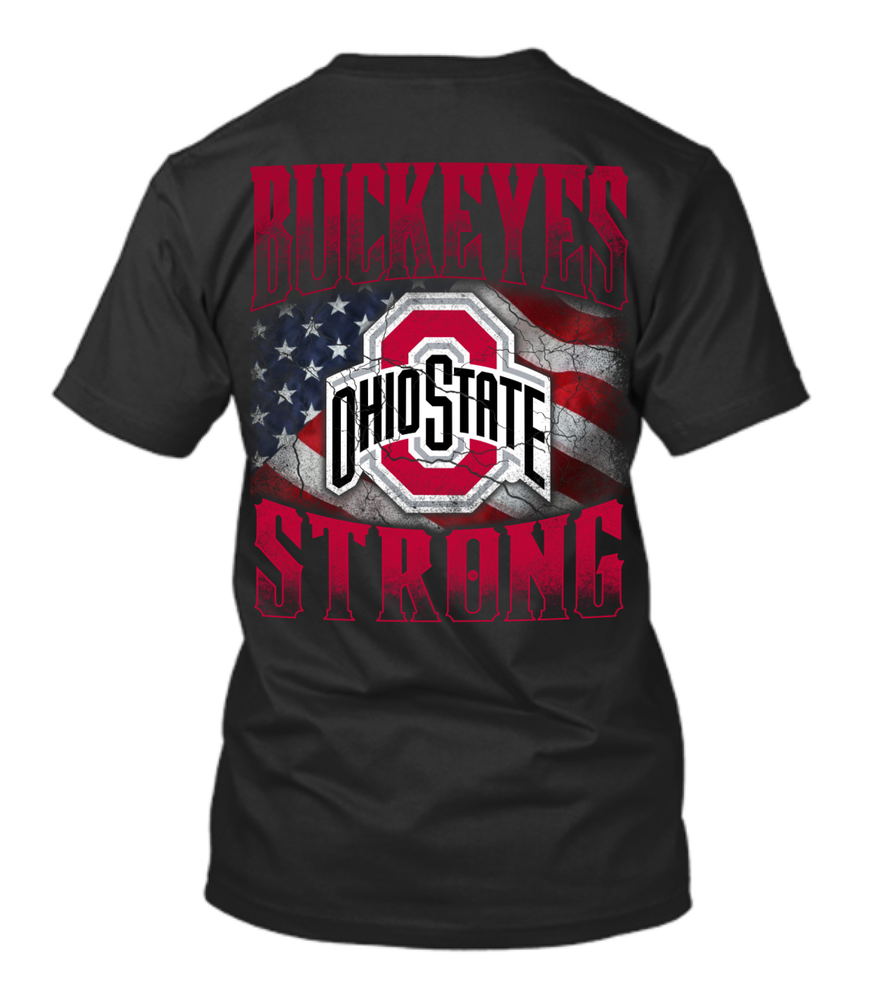 Ohio State Buckeyes Strong Usa Flag T-Shirt
