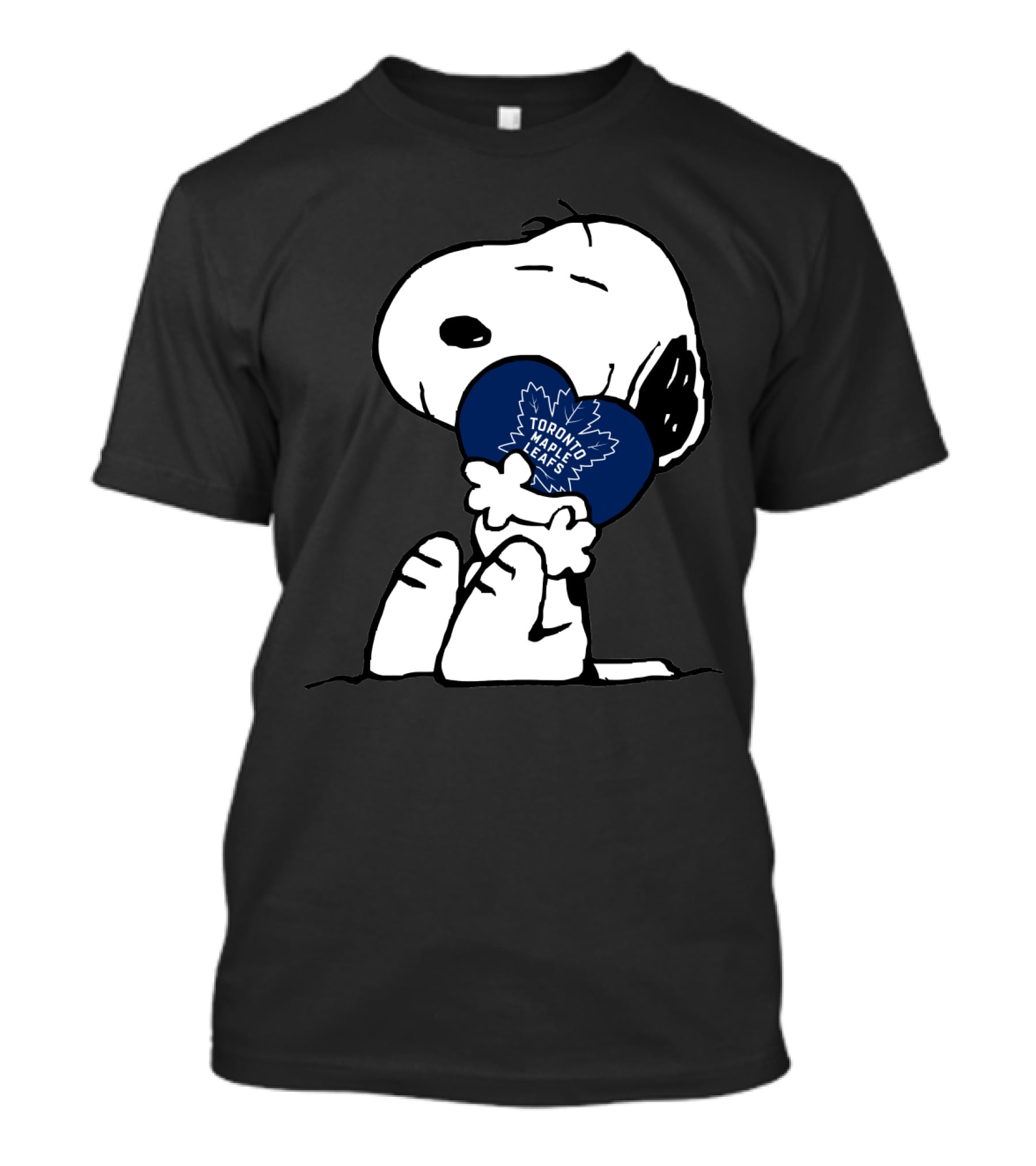Snoopy Holding Toronto Maple Leafs Heart-Shaped T-Shirt