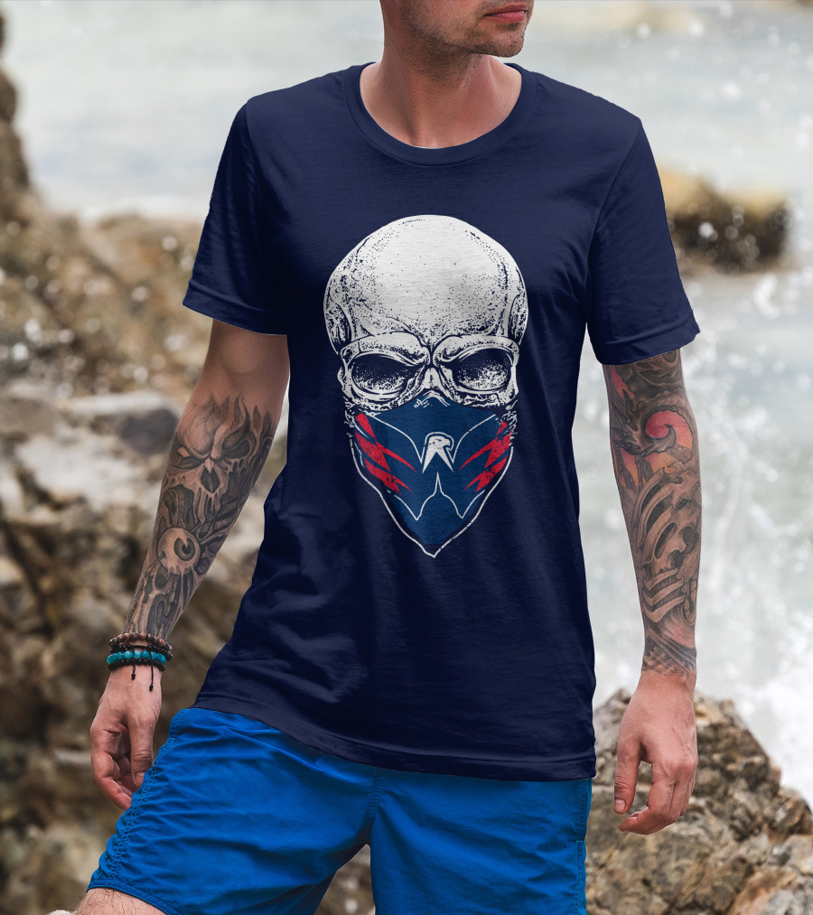 Washington Capitals Skull With Masked T-Shirt