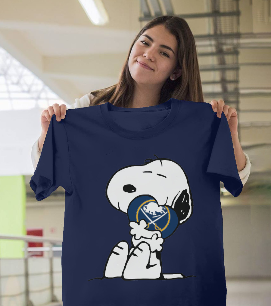 Snoopy Hugging Buffalo Sabres T-Shirt