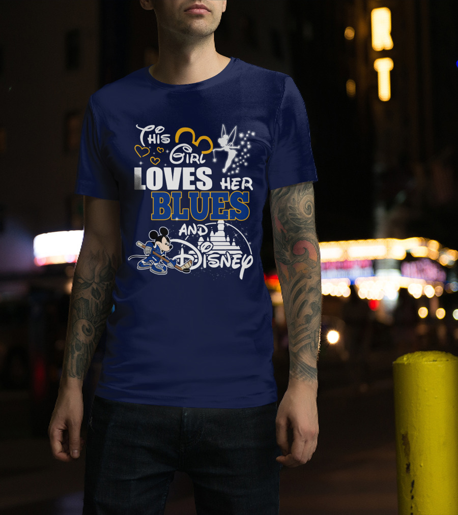 This Girl Loves Her Blues And Disney T-Shirt