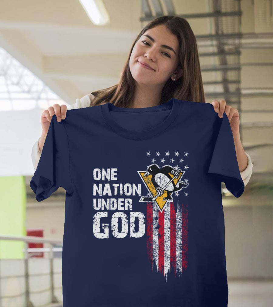 One Nation Under God Pittsburgh Penguins T-Shirt
