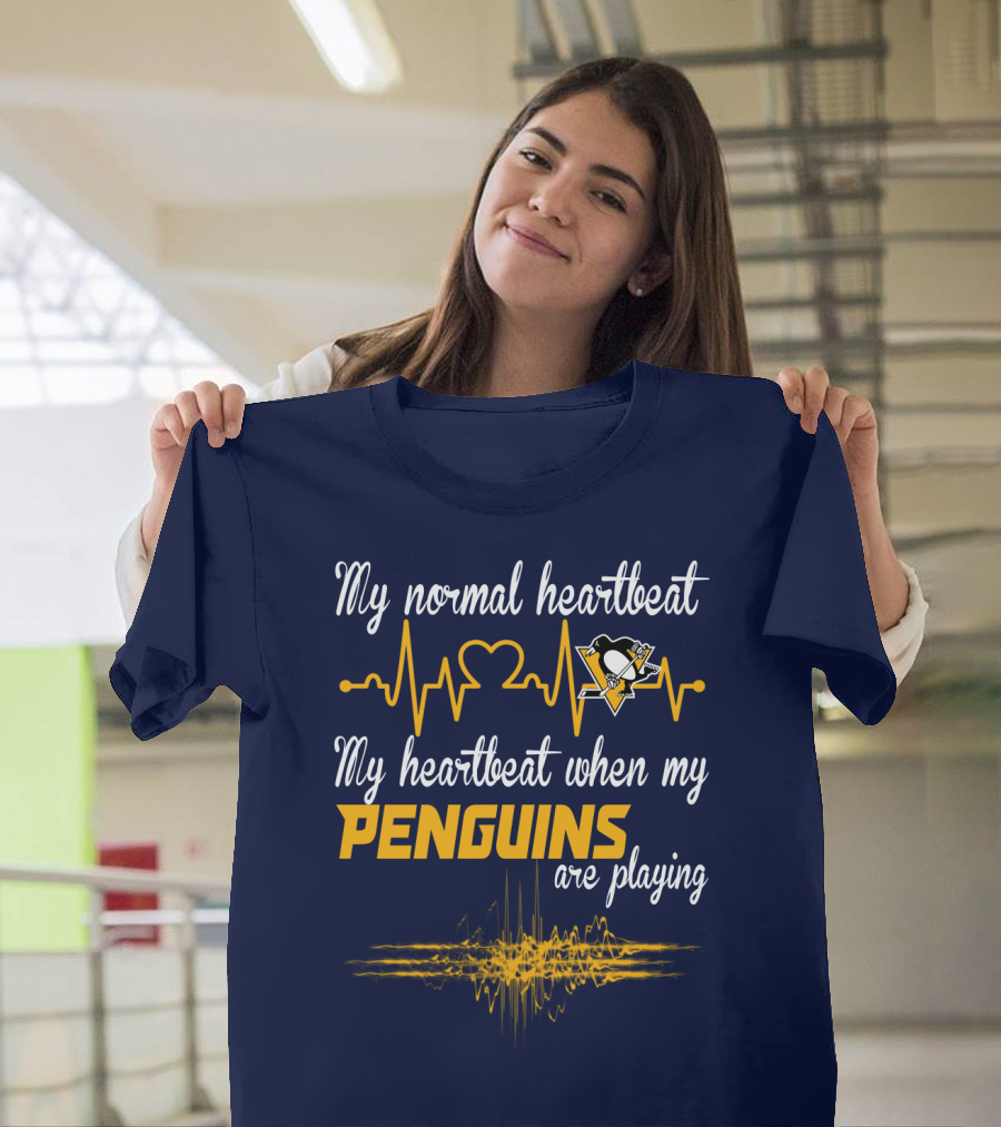 My Normal Heartbeat My Heartbeat When My Penguins Are Playing T-Shirt