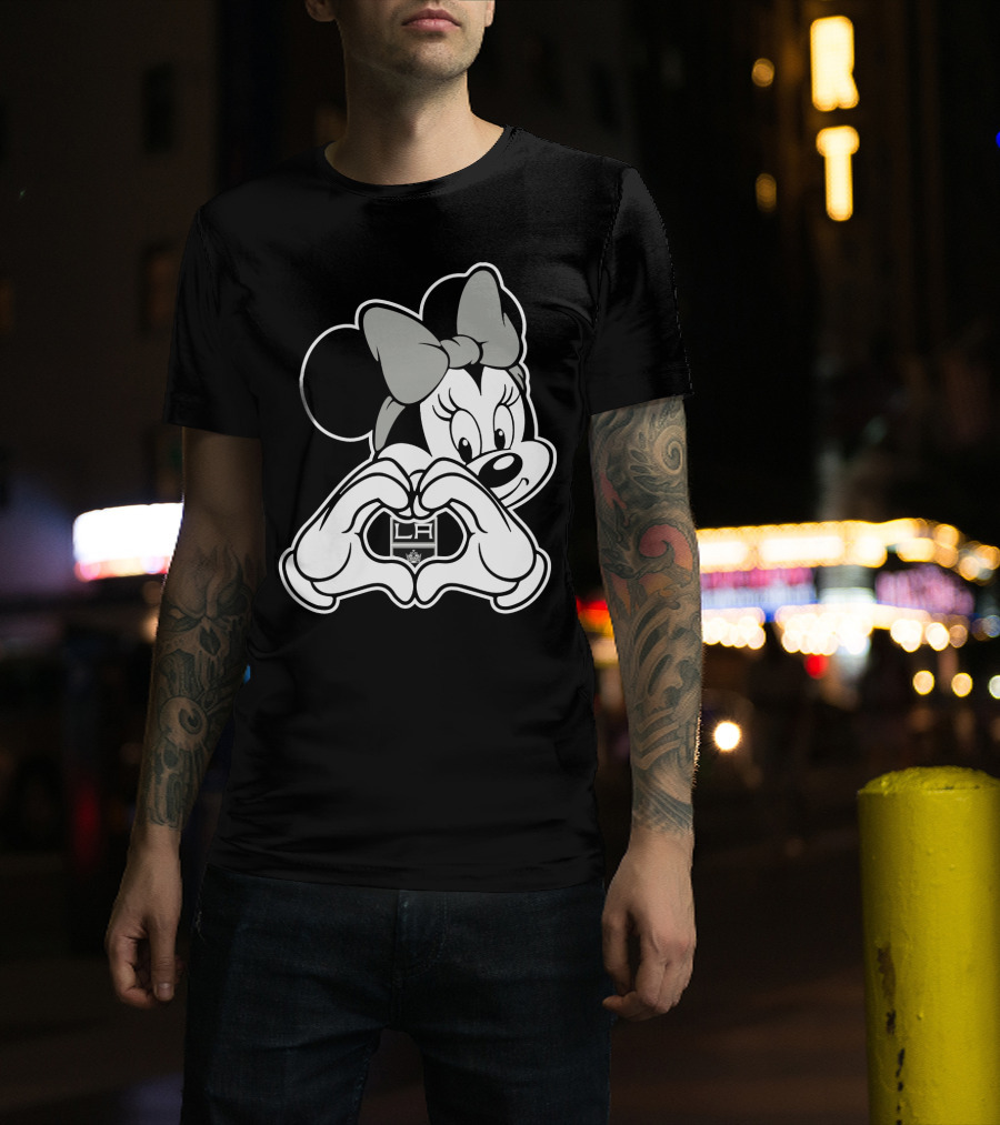 Minnie Mouse La Kings Heart Hands T-Shirt