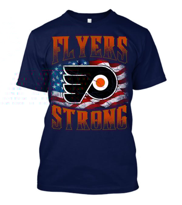 Flyers Strong Philadelphia American Flag T-Shirt