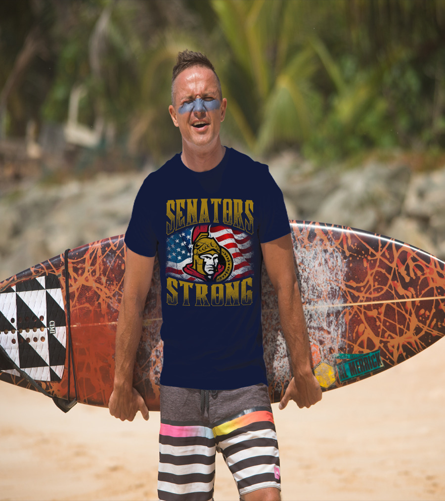 Senators Strong Ottawa Senators American Flag T-Shirt