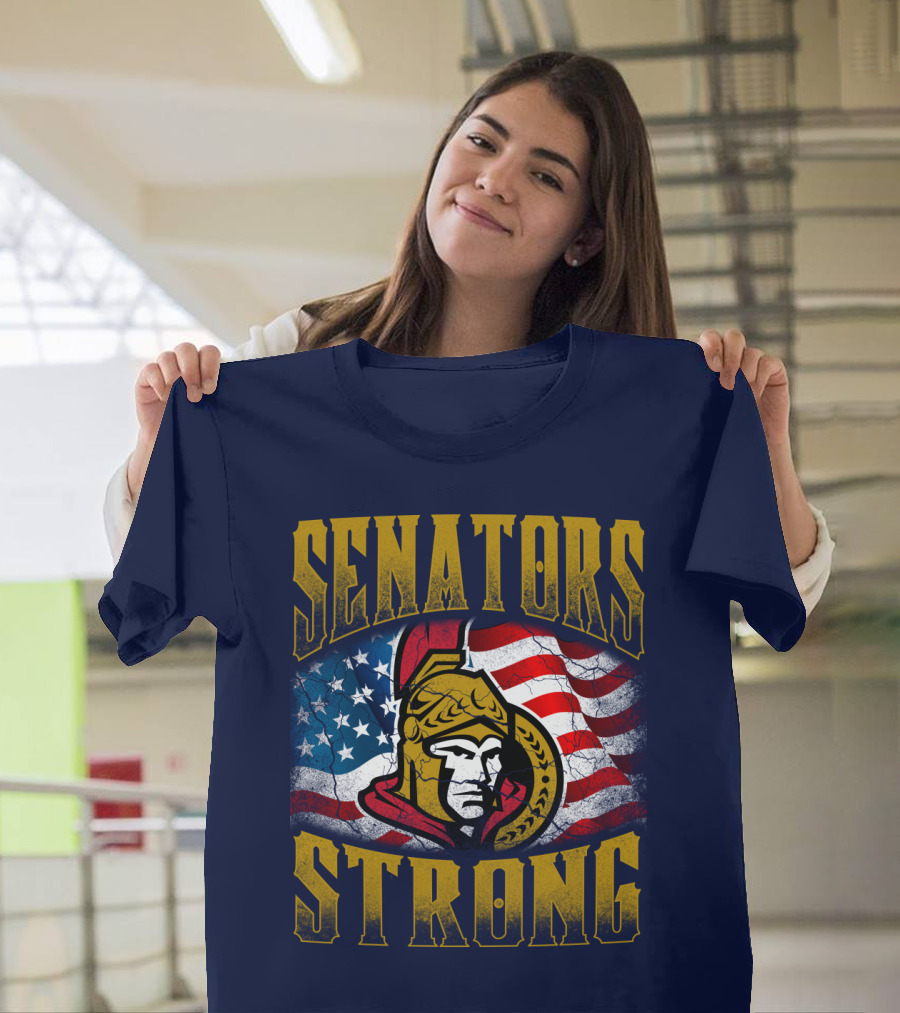 Senators Strong Ottawa Senators American Flag T-Shirt