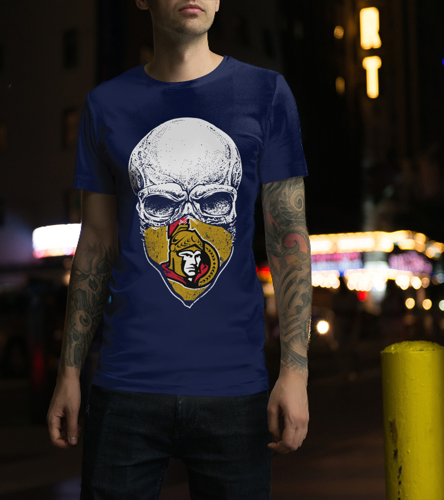 Ottawa Senators Skull Mask T-Shirt