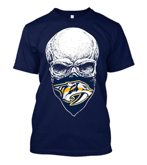 Nashville Predators Skull Bandana T-Shirt