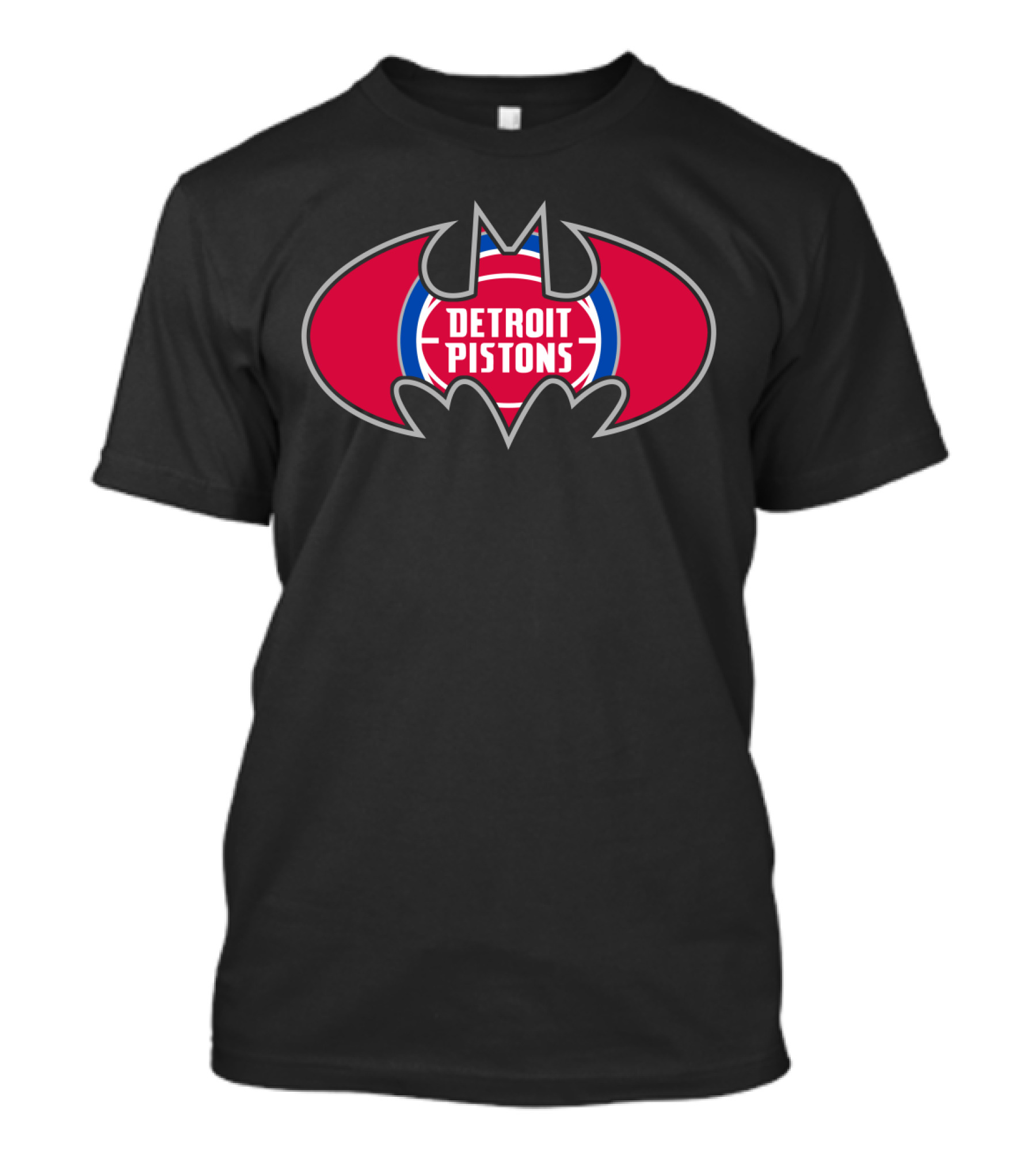 Detroit Pistons Logo Basketball Batman Symbol T-Shirt