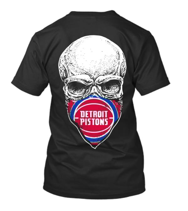Detroit Pistons Skull Masked T-Shirt