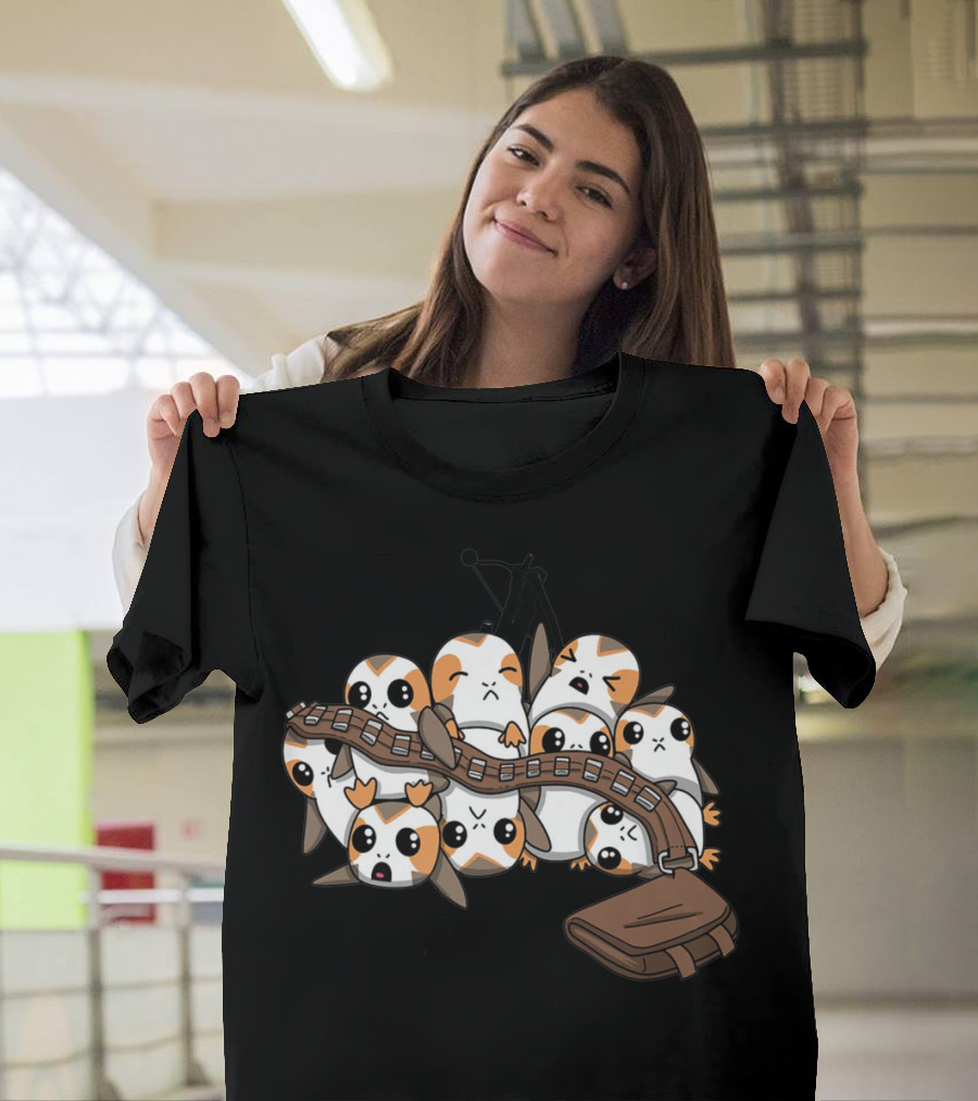 Porgs Overload Chewbacca Bandolier Fun T-Shirt