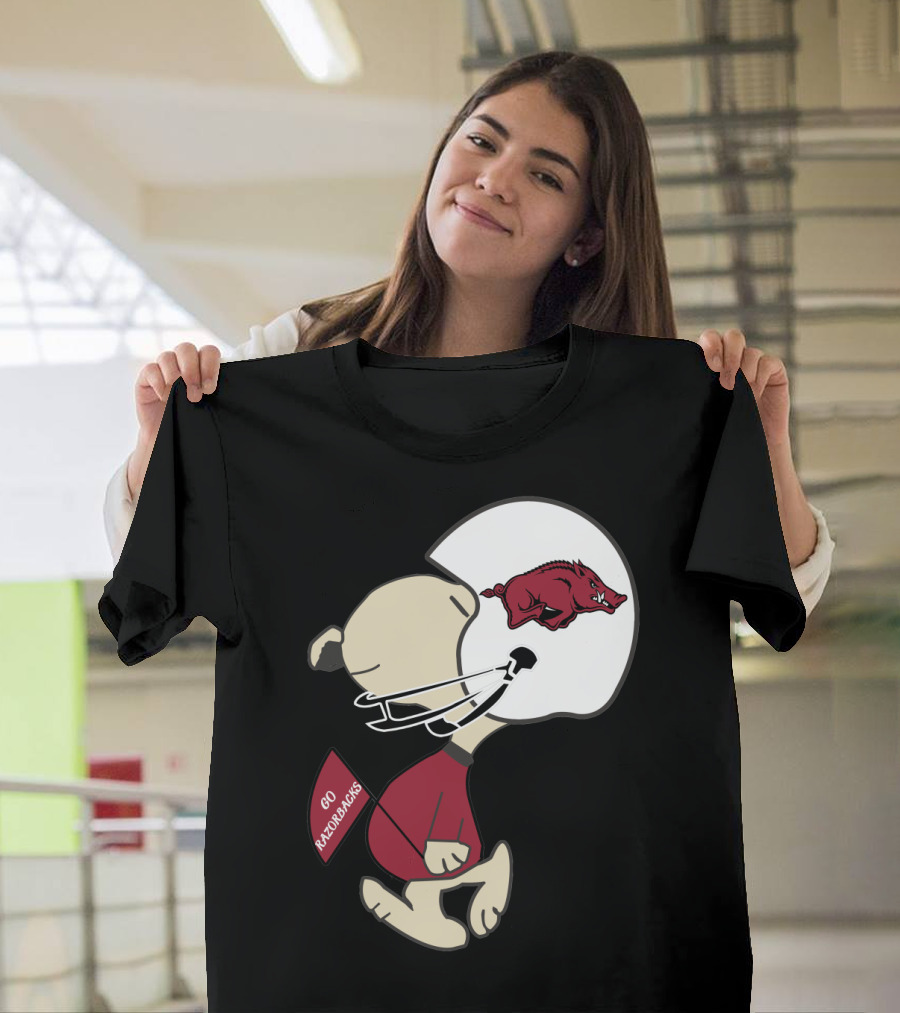 Go Razorbacks Arkansas Razorbacks Helmet Character T-Shirt