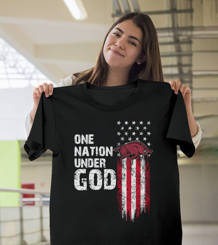 Arkansas Razorbacks One Nation Under God T-Shirt
