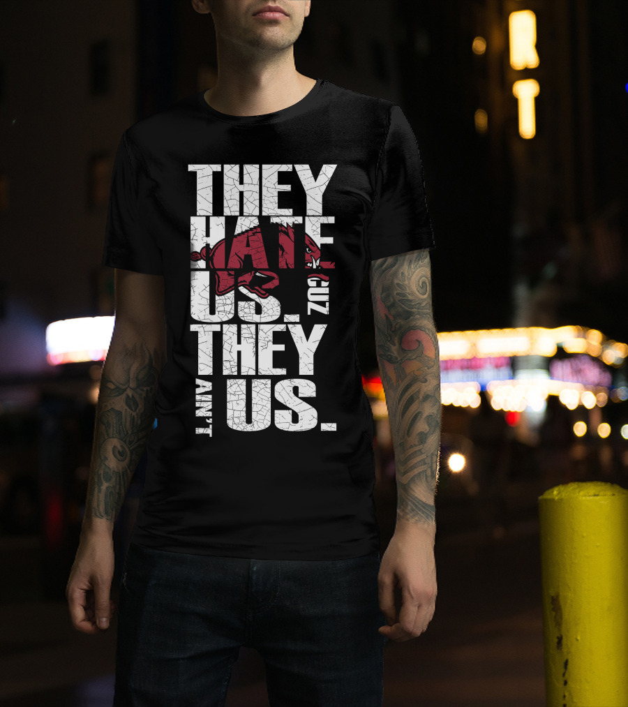 They Hate Us 'Cause They Ain't Us Arkansas Razorbacks T-Shirt