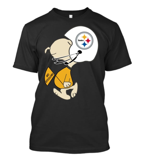 Snoopy Go Steelers Pittsburgh Steelers Football Helmet T-Shirt