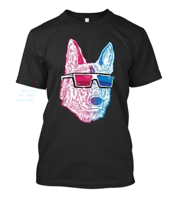 3D K9 Anaglyph Glasses Dog T-Shirt