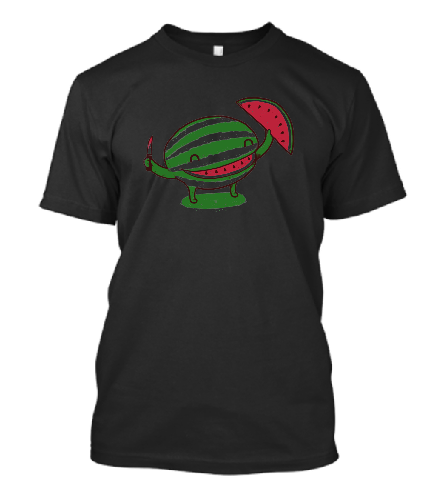A Happy Slice Of Life Watermelon Character T-Shirt