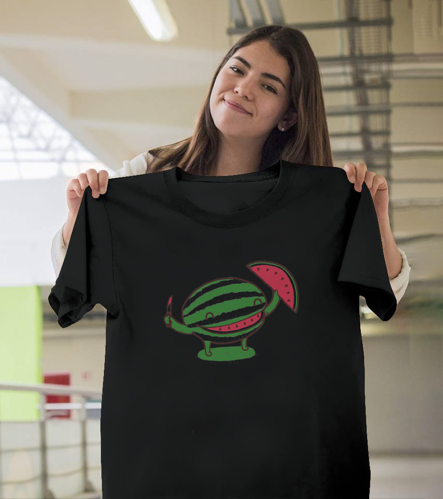 A Happy Slice Of Life Watermelon Character T-Shirt