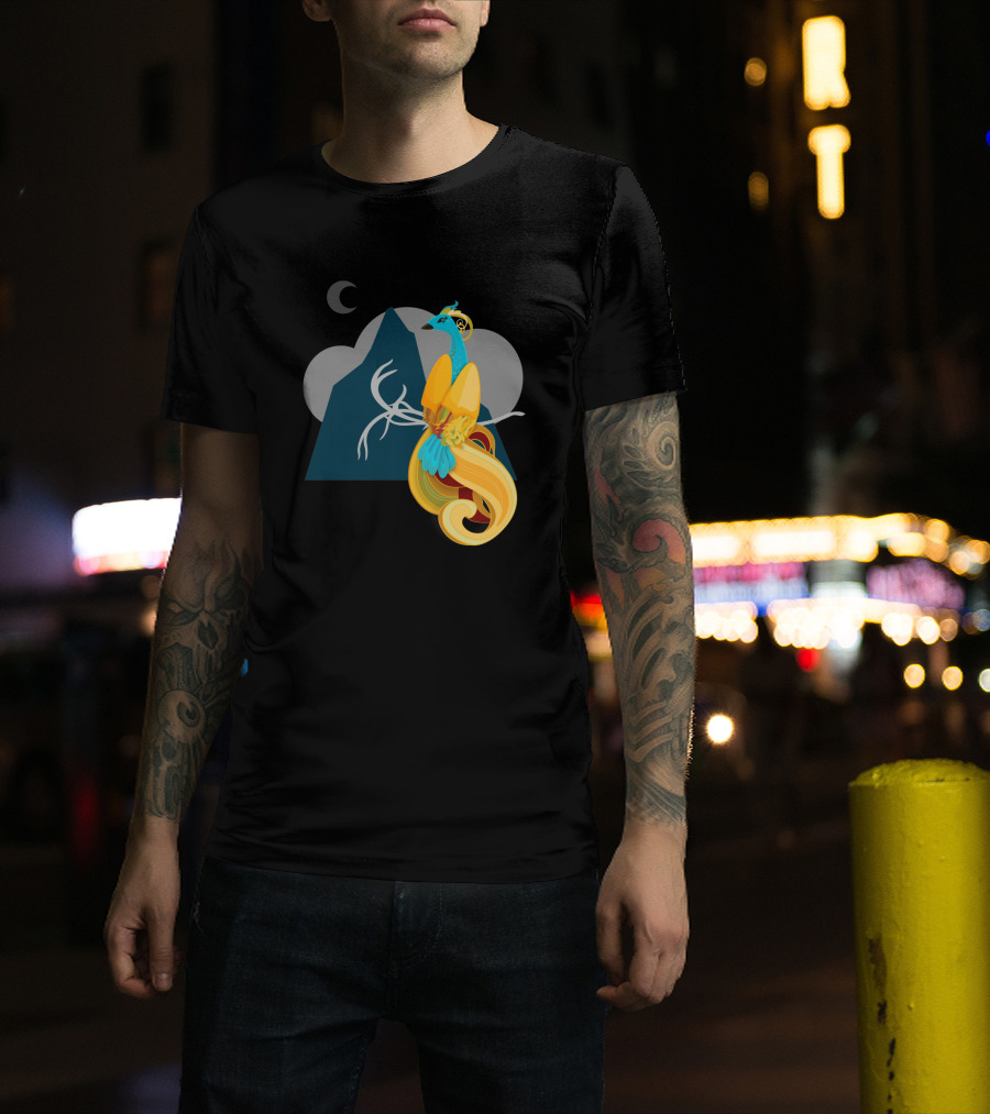 Ibong Adarna Majestic Mountain Moon Scene T-Shirt