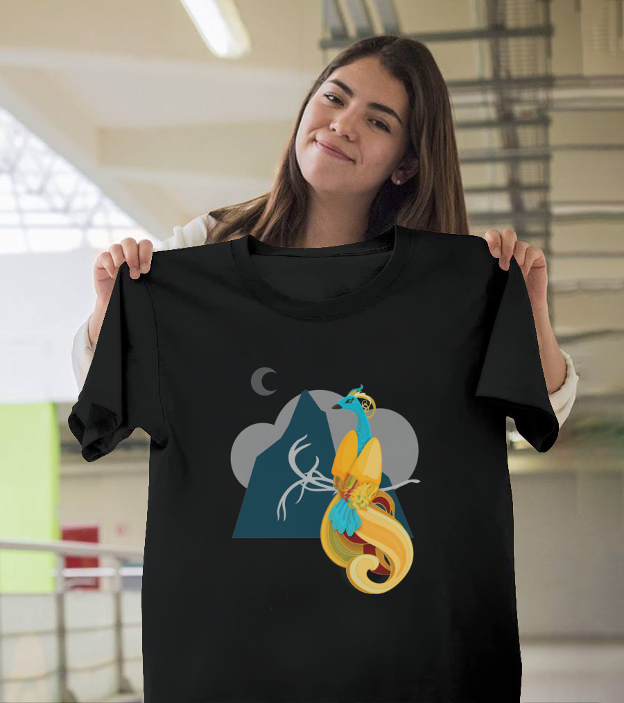 Ibong Adarna Majestic Mountain Moon Scene T-Shirt
