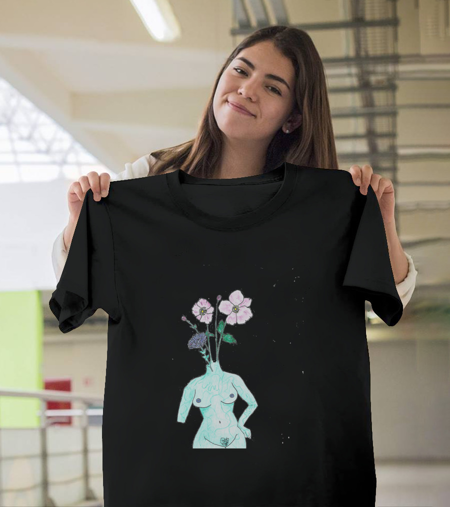 Alien Anemone Flower Head Surreal Floral Body T-Shirt