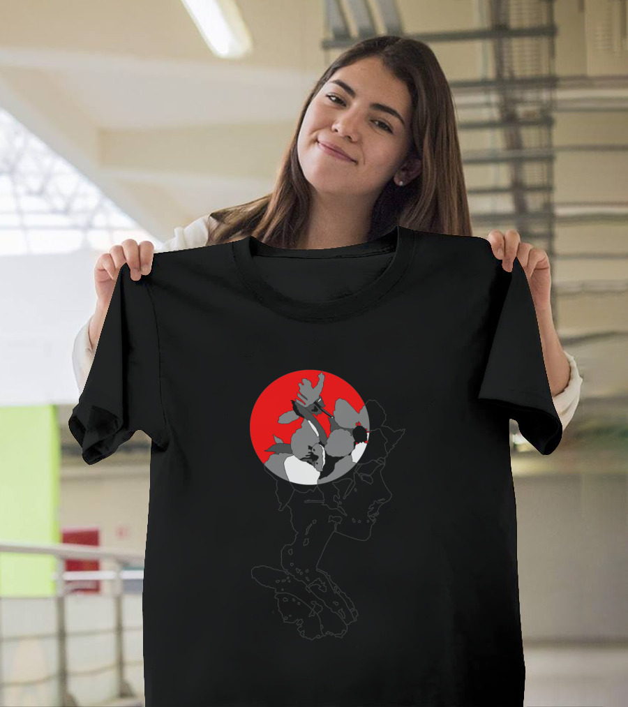 Angels In Chelsea Red Circle Flower Silhouette 355139 T-Shirt
