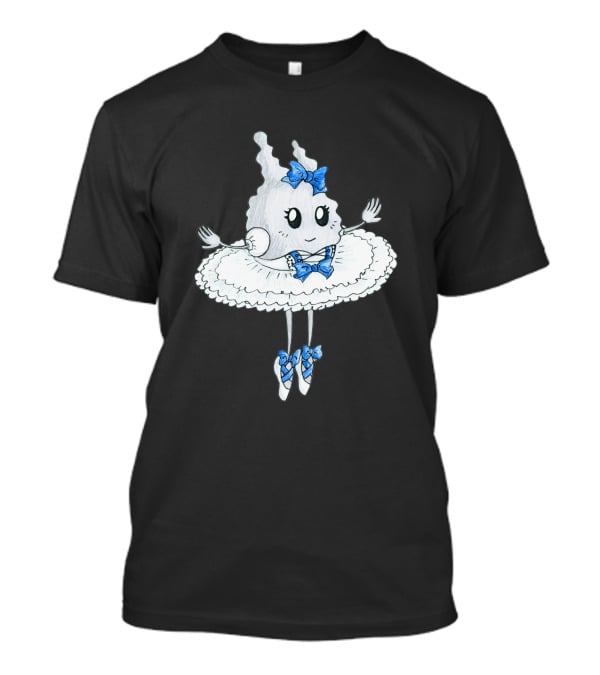 Ballerina White Blue Bow Character 1070800 T-Shirt