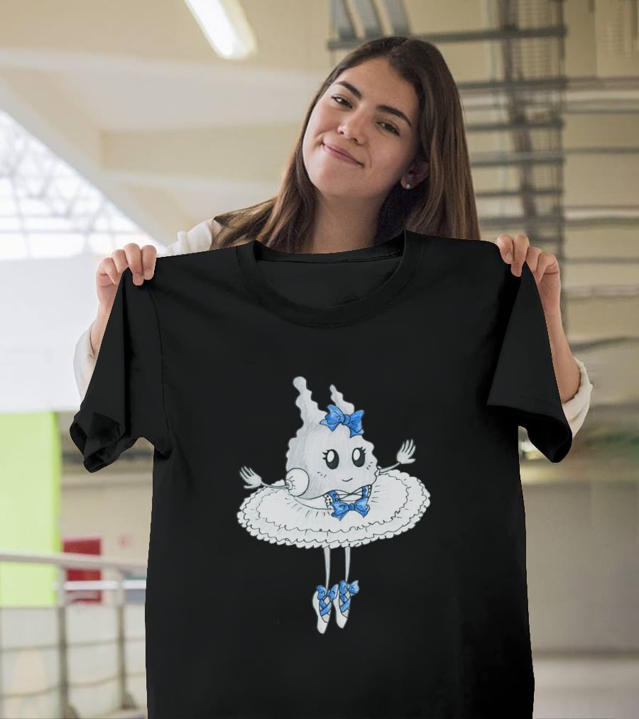 Ballerina White Blue Bow Character 1070800 T-Shirt