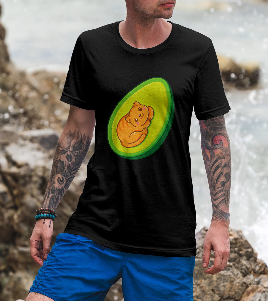 Avocato Cute Cat In Avocado 1635797 T-Shirt