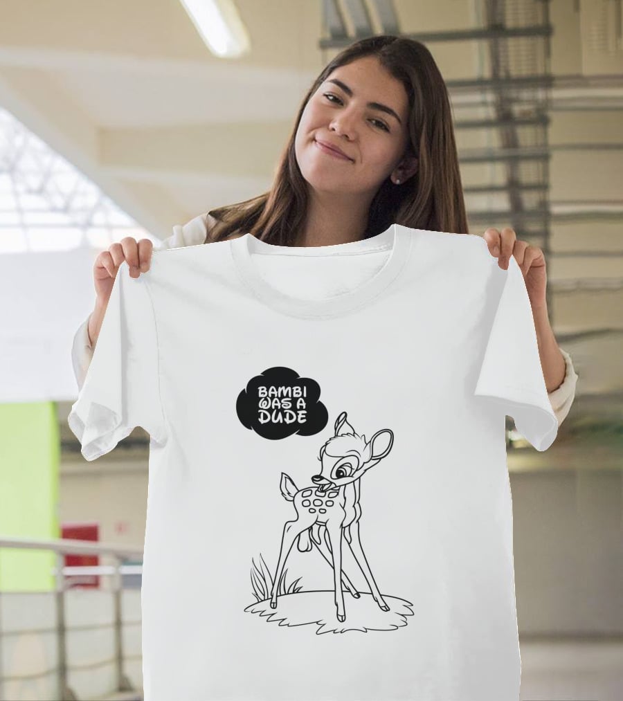 Bambi Was A Dude Deer Cartoon Classic T-Shirt