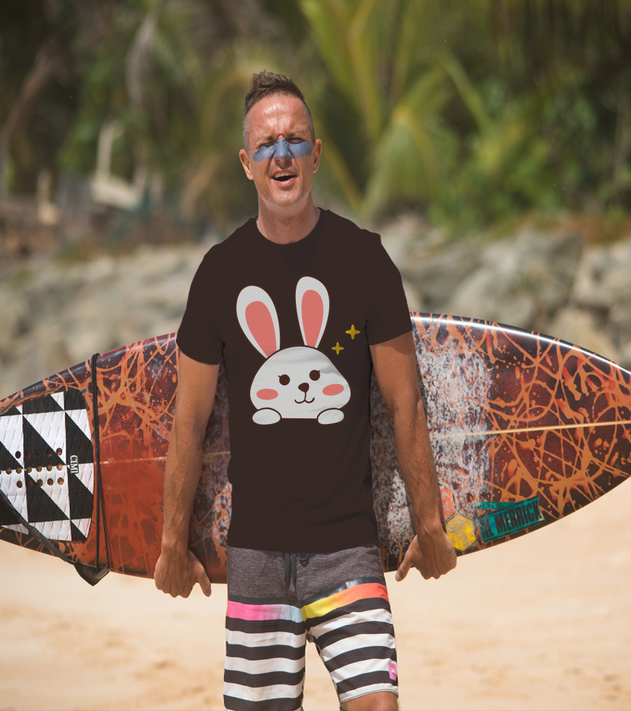 Cute Leveret Bunny Face With Sparkles T-Shirt