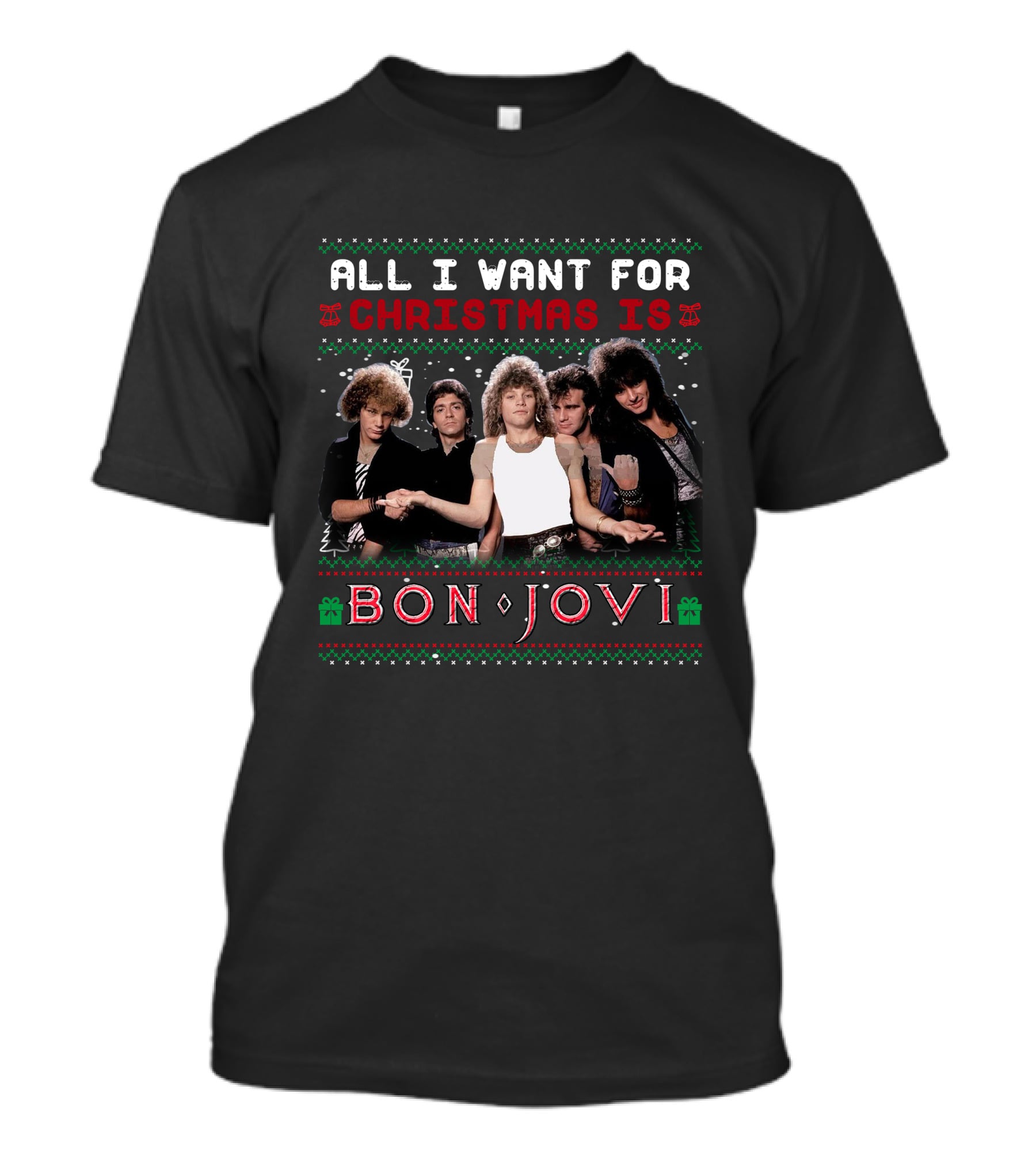 Christmas Is Bon Jovi Style BJV 43 T-Shirt