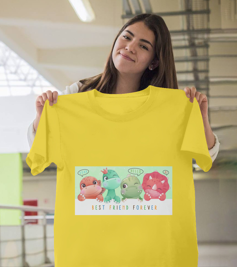 Dinosauria Best Friend Forever Roar Hello Hi T-Shirt