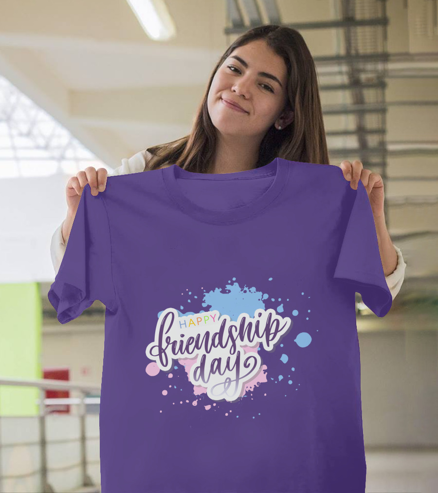 Happy Friendship Day Colorful Splashes T-Shirt