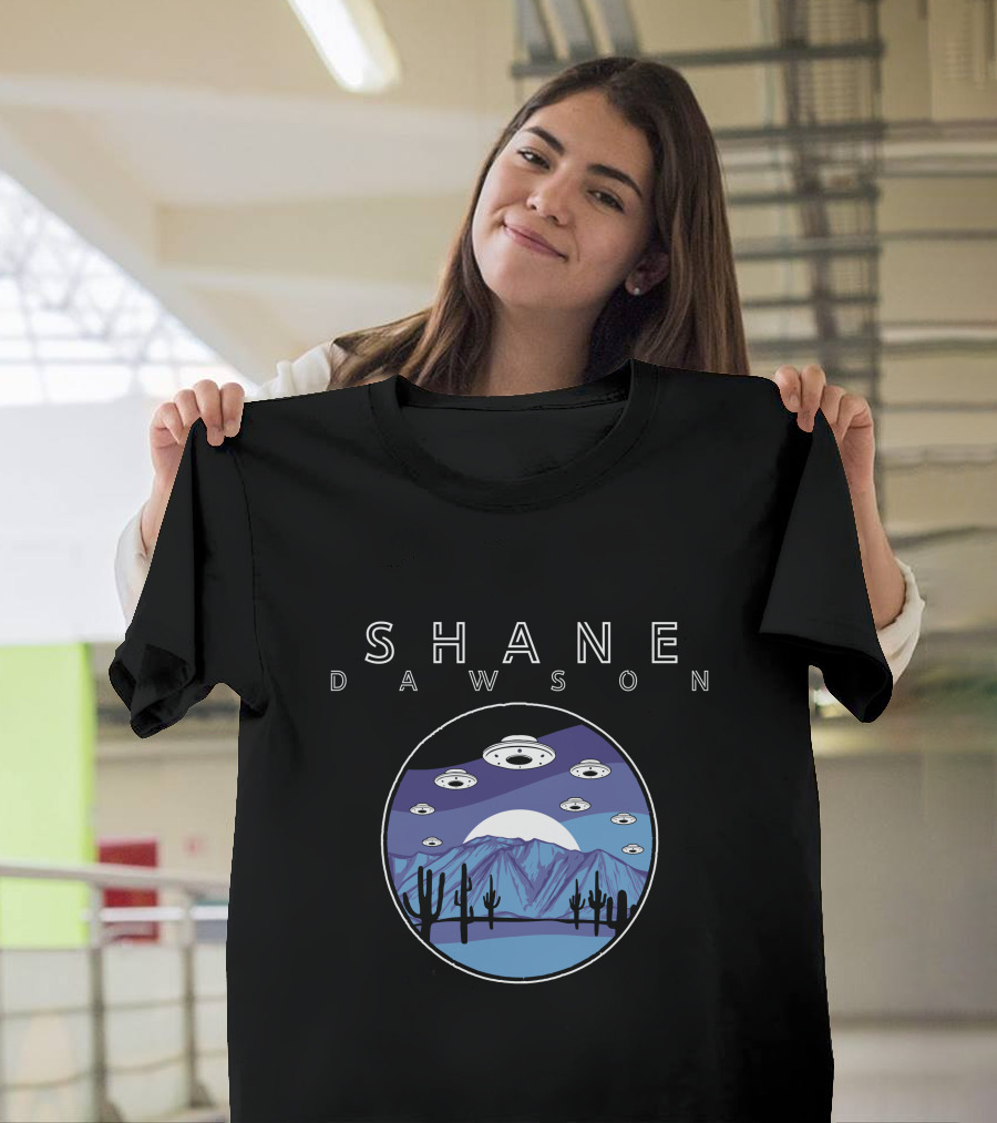 Shane Dawson UFO Saucers Over Desert Night Sky T-Shirt