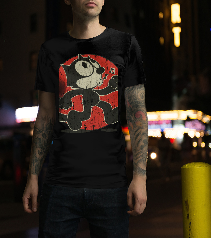 Catcreepypasta Felix The Cat Whistling Red Circle T-Shirt